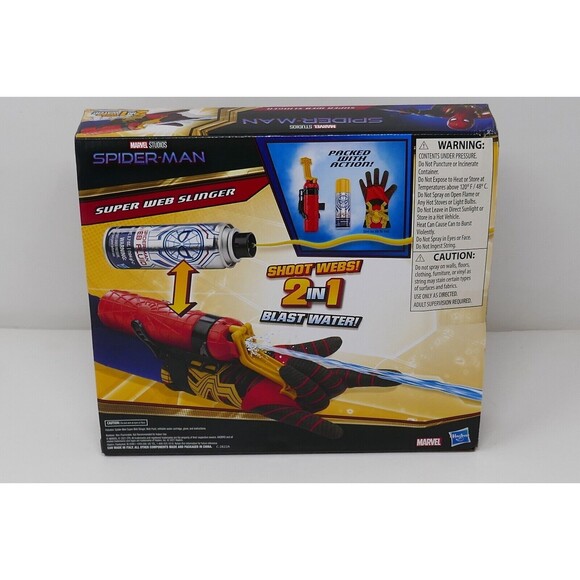 Hasbro Marvel Spider-Man Super Web Slinger Toy Includes Web Fluid NEW - Picture 2 of 3